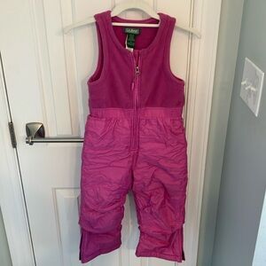 L.L. Bean Kids Pink Snow Bib